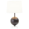 Bailey Sphere Table Lamp With Crystal Base And Linen Shade-Niro Home-Gold-nirohome