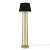 Banjul Brass Hotel Floor Lamp With Fabric Shade-Mullan Lighting-Black-nirohome