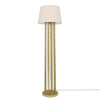 Banjul Brass Hotel Floor Lamp With Fabric Shade-Mullan Lighting-Cream-nirohome