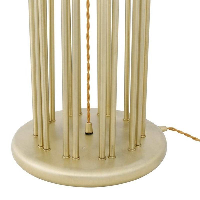 Banjul Brass Hotel Floor Lamp With Fabric Shade-Mullan Lighting-White-nirohome