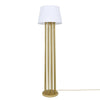 Banjul Brass Hotel Floor Lamp With Fabric Shade-Mullan Lighting-White-nirohome