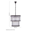 Barrett 2 Tier Ribbed Glass Chandelier-Niro Home-Nickel-nirohome