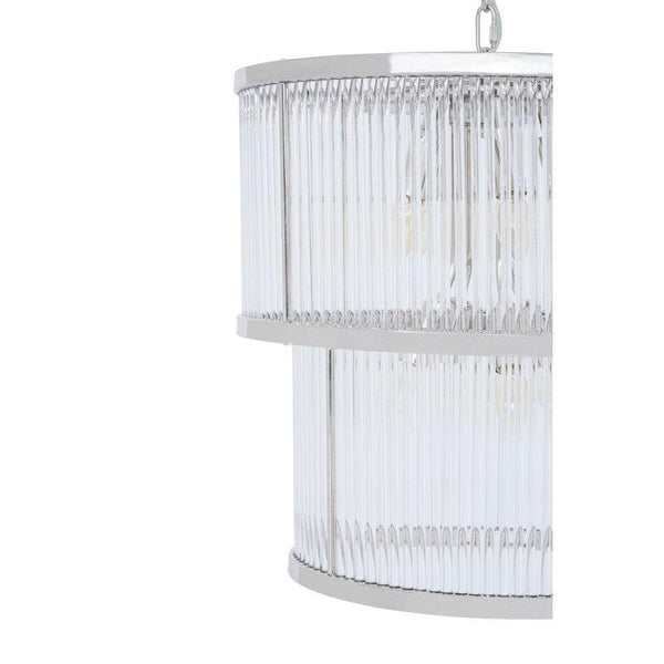 Barrett 2 Tier Ribbed Glass Chandelier