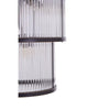 Barrett 2 Tier Ribbed Glass Chandelier-Niro Home-Nickel-nirohome