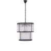 Barrett 2 Tier Ribbed Glass Chandelier-Wrenford & Co.-Antique Black-nirohome