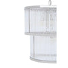 Barrett 2 Tier Ribbed Glass Chandelier-Wrenford & Co.-Nickel-nirohome