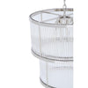Barrett 2 Tier Ribbed Glass Chandelier-Wrenford & Co.-Nickel-nirohome