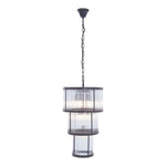 Barrett 3 Tier Glass Chandelier-Niro Home-Black-nirohome