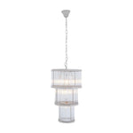 Barrett 3 Tier Glass Chandelier-Niro Home-Nickel-nirohome