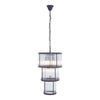 Barrett 3 Tier Glass Chandelier-Wrenford & Co.-Black-nirohome