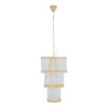Barrett 3 Tier Glass Chandelier-Wrenford & Co.-Nickel-nirohome