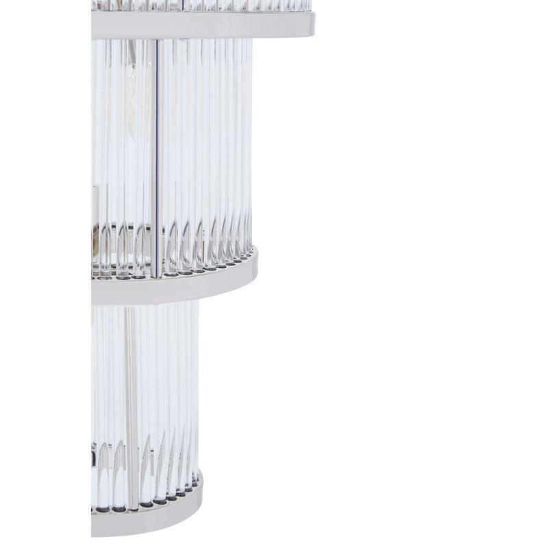 Barrett 3 Tier Glass Chandelier-Wrenford & Co.-Nickel-nirohome