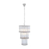 Barrett 3 Tier Glass Chandelier-Wrenford & Co.-Nickel-nirohome