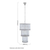 Barrett 3 Tier Glass Chandelier-Wrenford & Co.-Nickel-nirohome