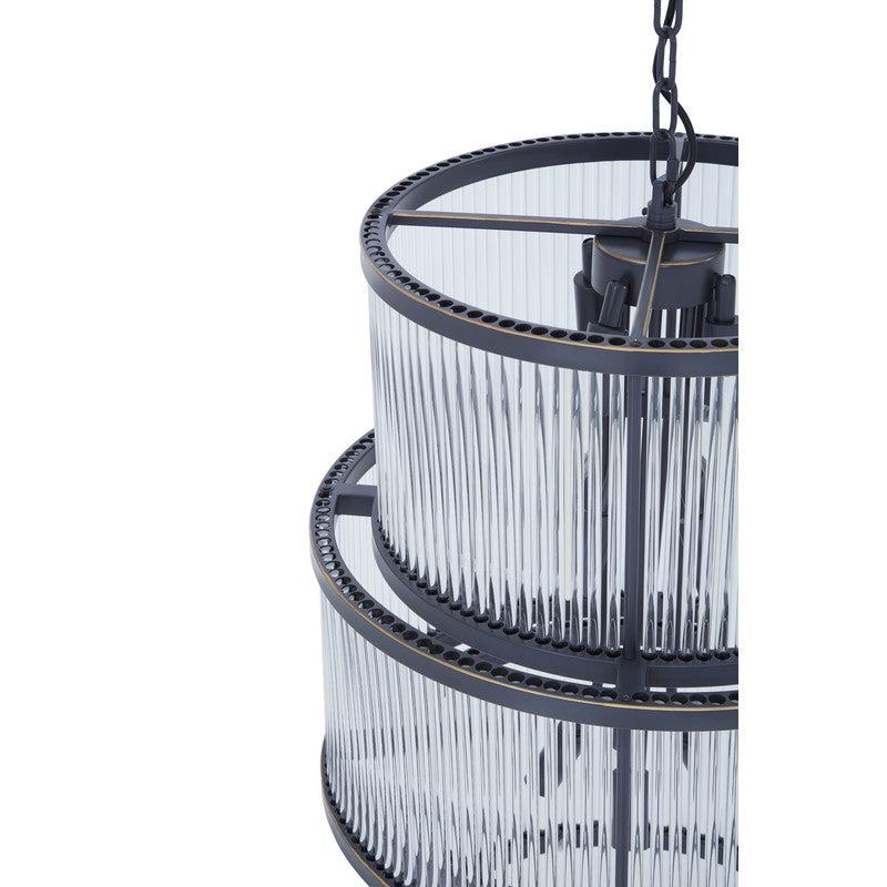 Barrett Triple Layer Glass Chandelier-Wrenford & Co.-nirohome