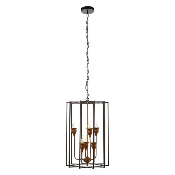Barton 6 Bulb Iron Star Chandelier