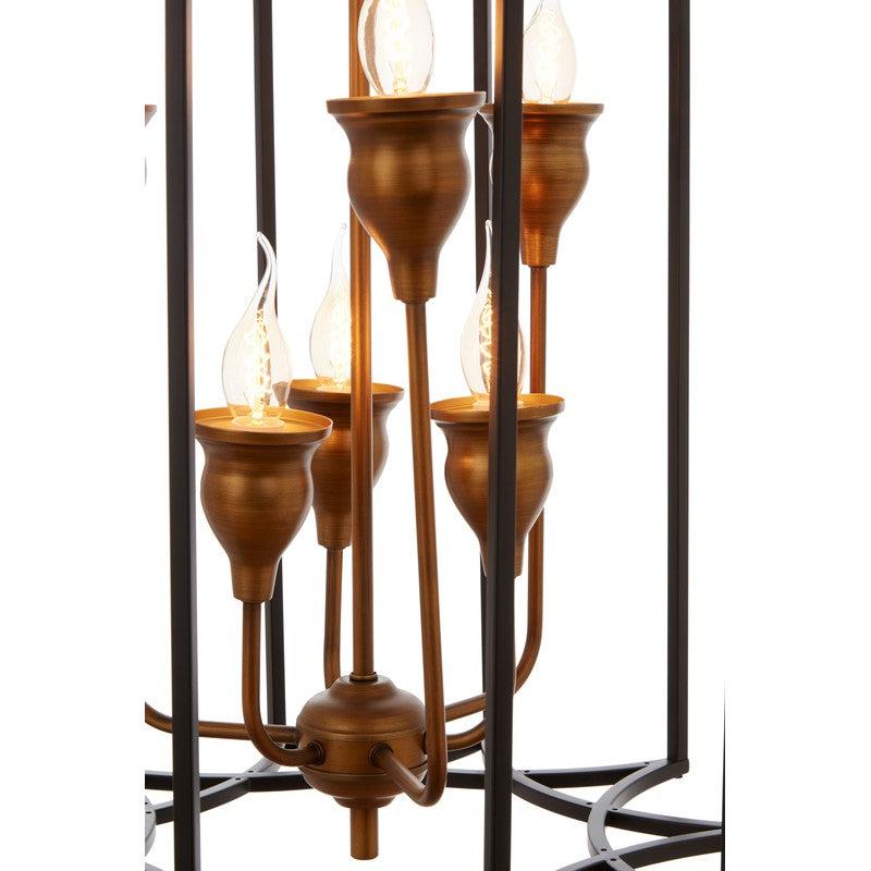 Barton 6 Bulb Iron Star Chandelier-Wrenford & Co.-nirohome