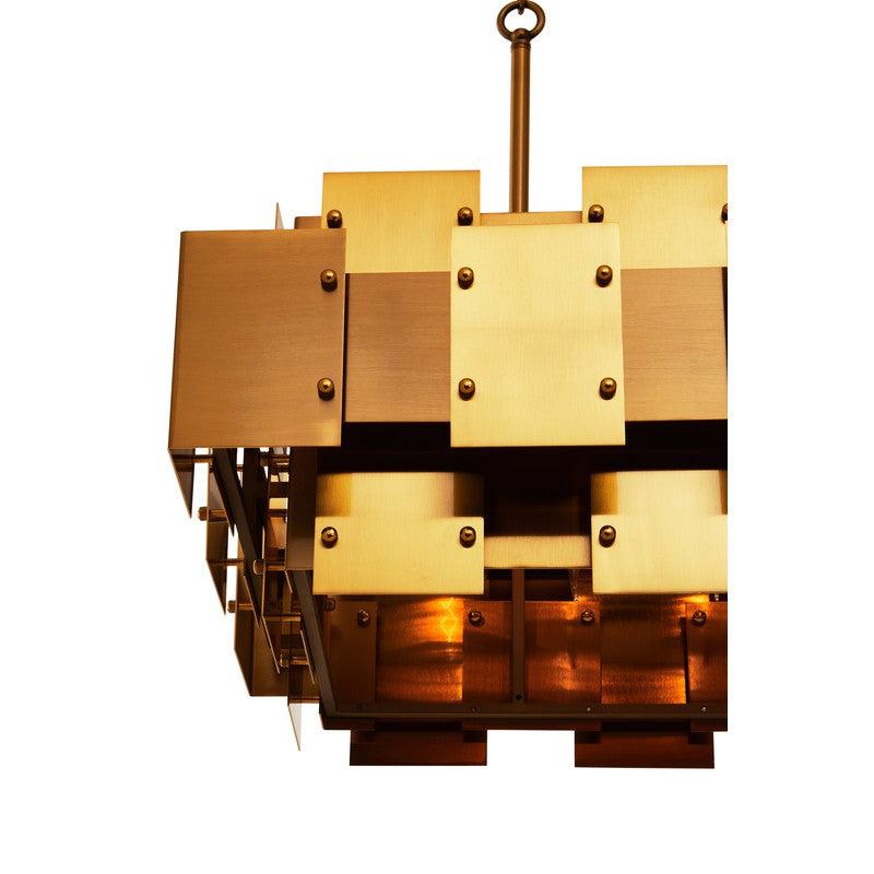 Barton Brass Finish 8 Bulb Chandelier-Niro Home-nirohome