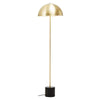 Barton Brushed Brass Mushroom Dome Floor Lamp with Black Marble Base-Niro Home-nirohome