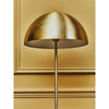 Barton Brushed Brass Mushroom Dome Floor Lamp with Black Marble Base-Niro Home-nirohome