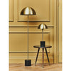 Barton Brushed Brass Mushroom Dome Floor Lamp with Black Marble Base-Niro Home-nirohome