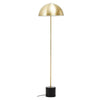 Barton Brushed Brass Mushroom Dome Floor Lamp with Black Marble Base-Niro Home-nirohome