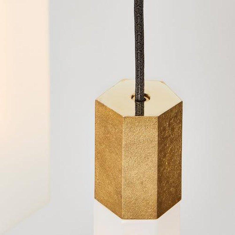 Basalt LED Single Pendant Light-Tala-Brass-nirohome