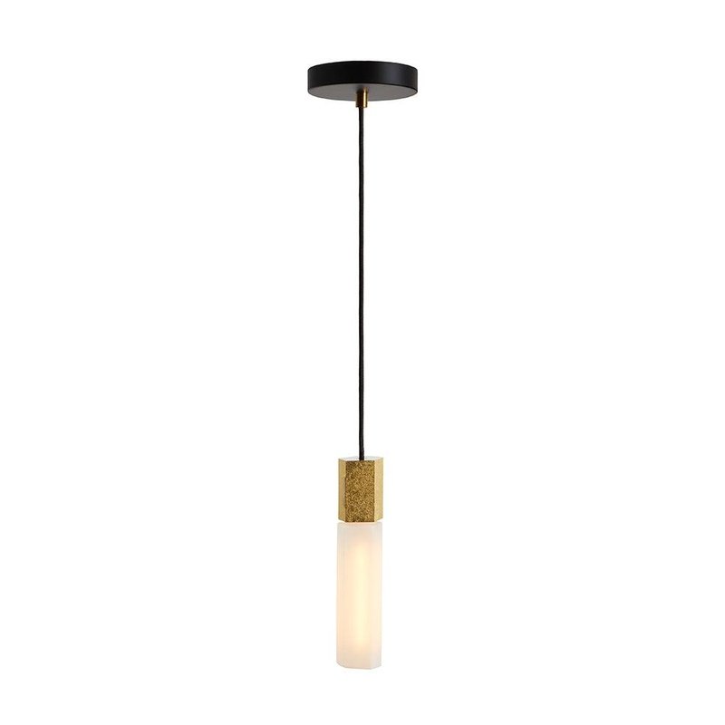 Basalt LED Single Pendant Light-Tala-Brass-nirohome