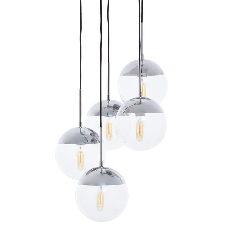 Bauer 5 Globe Pendant Light-Niro Home-Black-nirohome