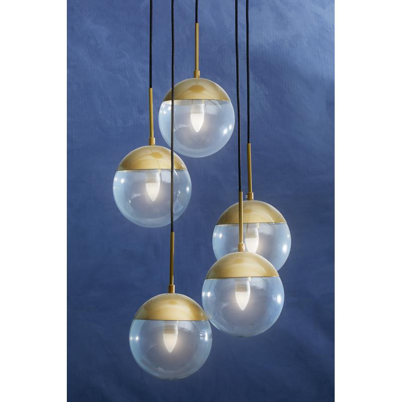 Bauer 5 Globe Pendant Light-Niro Home-Black-nirohome