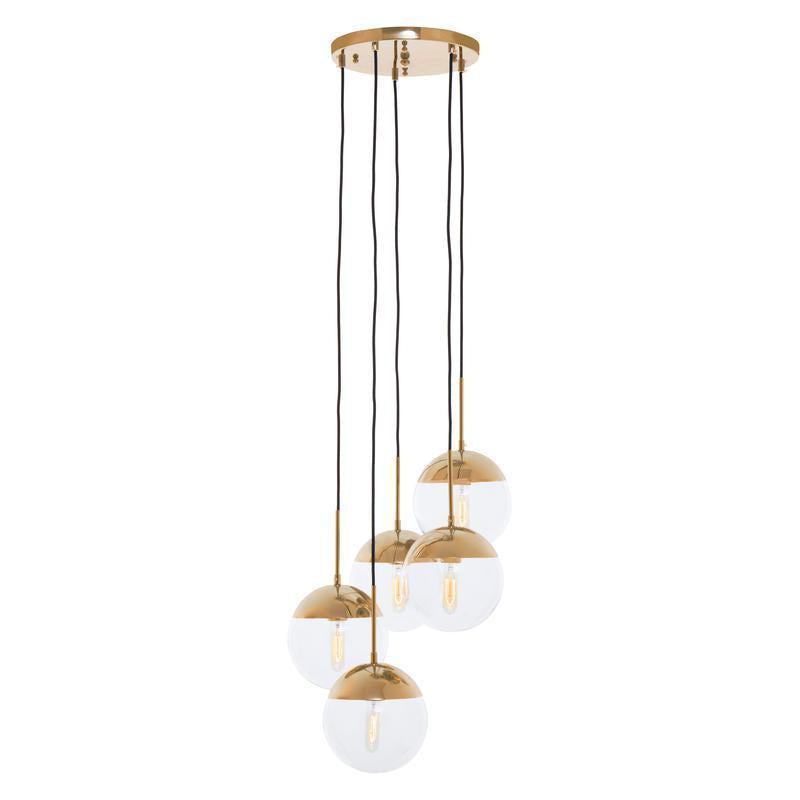 Bauer 5 Globe Pendant Light-Niro Home-Gold-nirohome