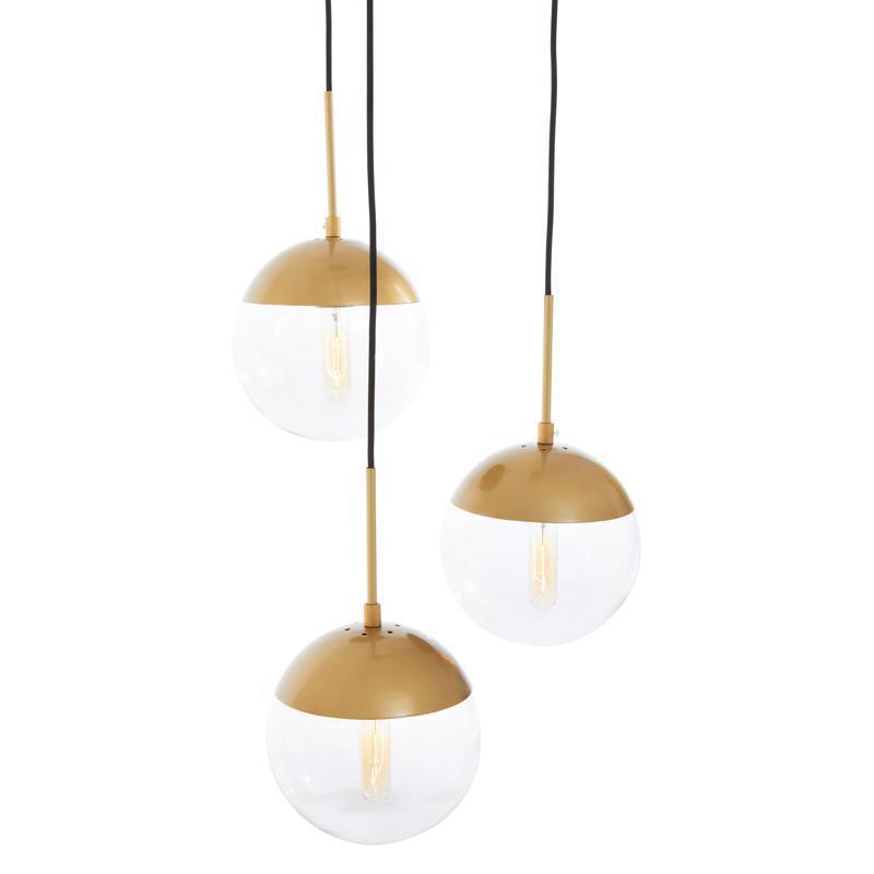 Bauer Triple Globe Pendant Light-Niro Home-Black-nirohome