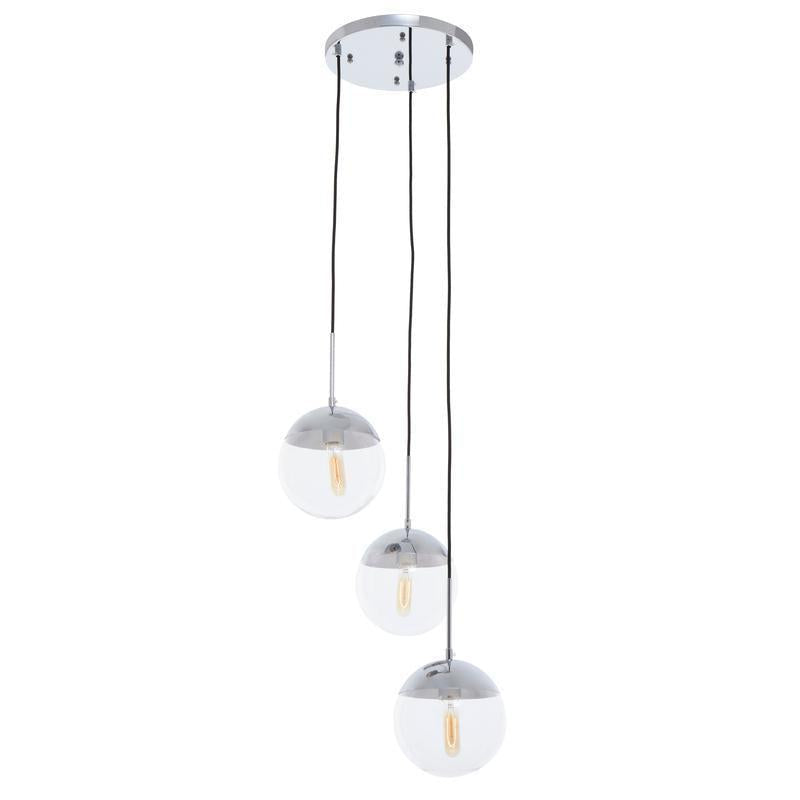 Bauer Triple Globe Pendant Light-Niro Home-Black-nirohome