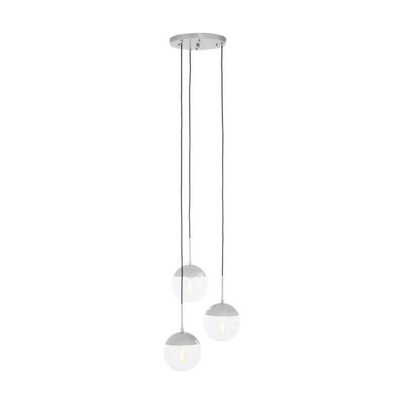 Bauer Triple Globe Pendant Light-Niro Home-Chrome-nirohome