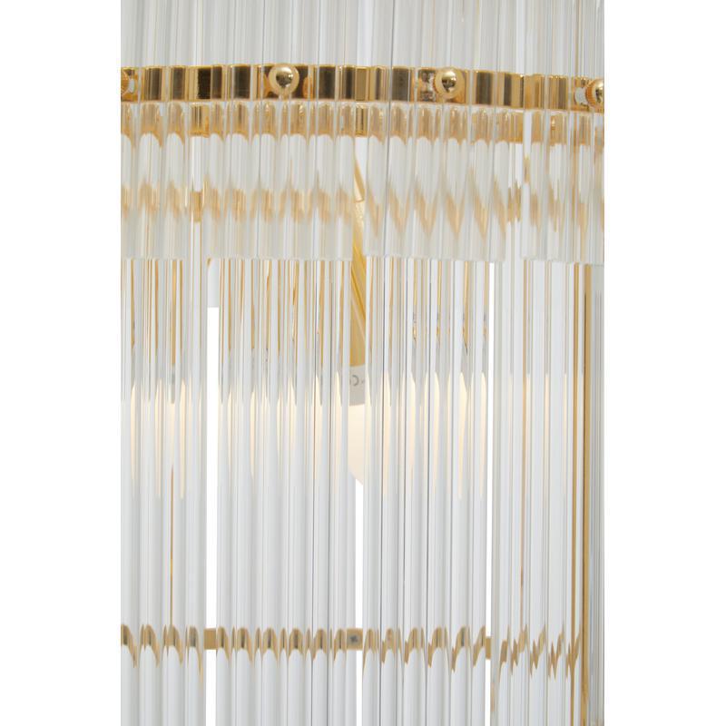 Baxter Gold Two Tier Fluted Glass Pendant Light-Niro Home-nirohome