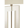 Berg Square Acrylic & Stainless Steel Table Lamp With Fabric Shade-Niro Home-nirohome