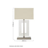 Berg Square Acrylic & Stainless Steel Table Lamp With Fabric Shade-Niro Home-nirohome