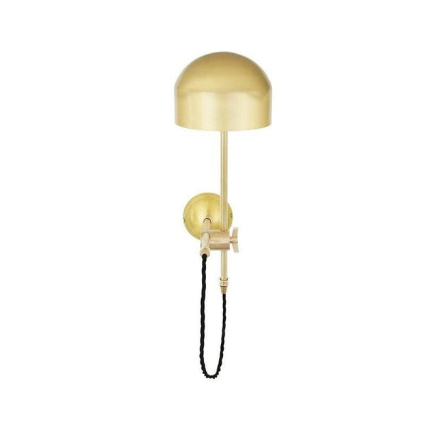 Bogota Swing Arm Wall Light In Satin Brushed Brass