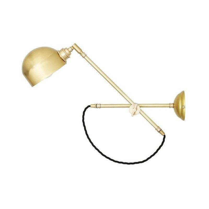 Bogota Swing Arm Wall Light In Satin Brushed Brass-Mullan Lighting-nirohome