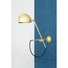 Bogota Swing Arm Wall Light In Satin Brushed Brass-Mullan Lighting-nirohome