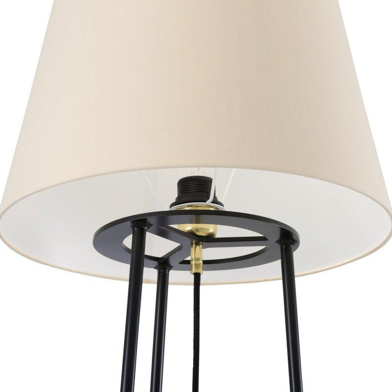 Borris Three-Legged Floor Lamp With Fabric Shade-Mullan Lighting-Black-nirohome