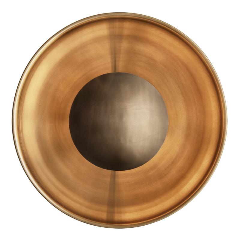 Boston Round Metal Diffuser Wall Light Flush Mount - 13 Inch-Industville-Brass-nirohome