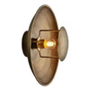 Boston Round Metal Diffuser Wall Light Flush Mount - 13 Inch-Industville-Brass-nirohome