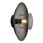 Boston Round Metal Diffuser Wall Light Flush Mount - 13 Inch-Industville-Brass-nirohome