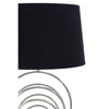 Bradshaw Geometric Chrome Table Lamp With Black Linen Shade-Niro Home-nirohome