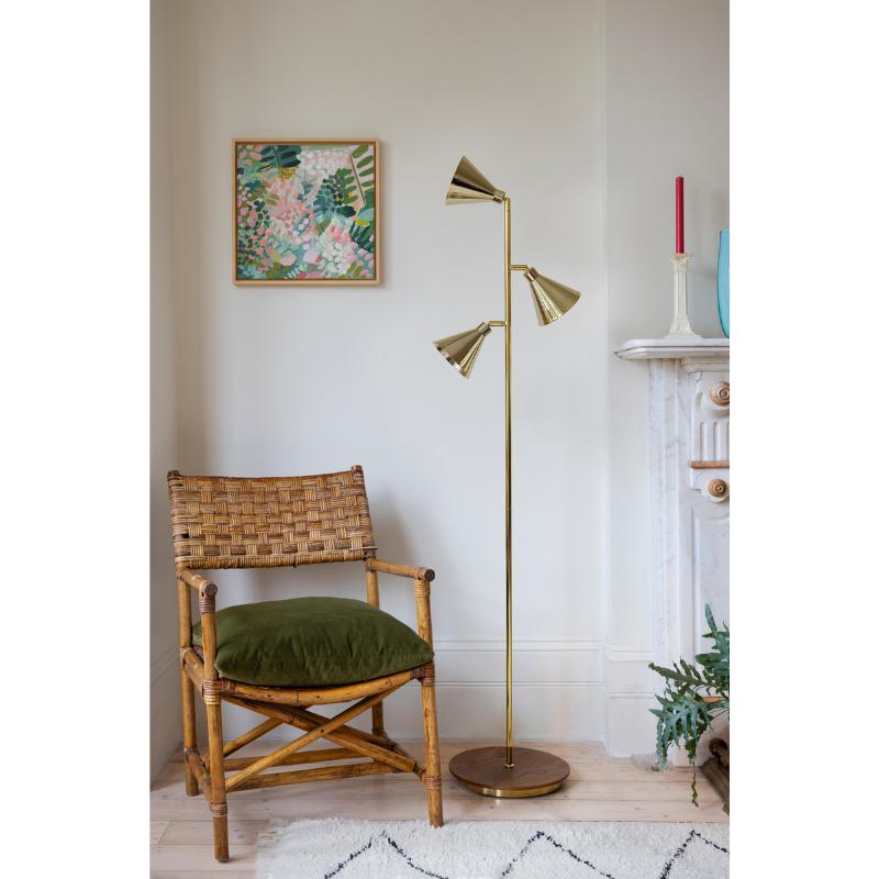 Brass Cone Floor Lamp With Adjustable Shades-Houseof.-nirohome