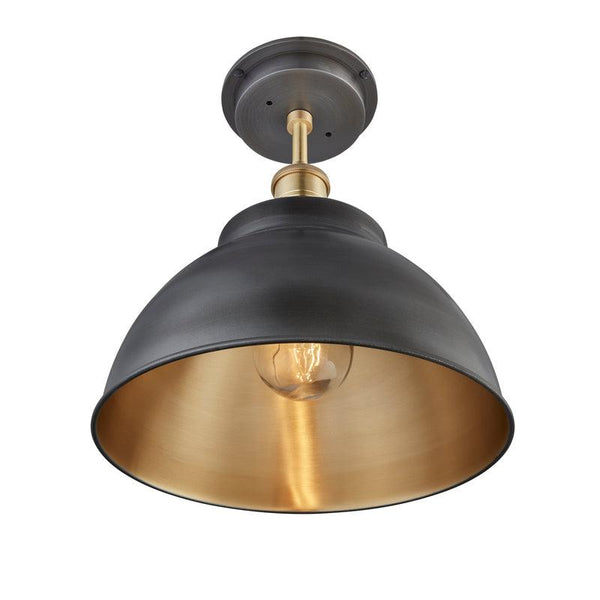 Brooklyn Dome Flush Mount Ceiling Light - 13 Inch