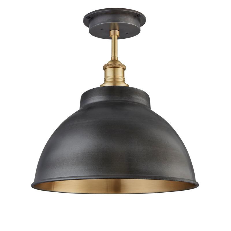 Brooklyn Dome Flush Mount Ceiling Light - 13 Inch-Industville-nirohome