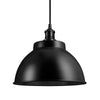 Brooklyn Dome Pendant Light - 13 Inch-Industville-Black-Black-nirohome