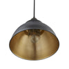 Brooklyn Dome Pendant Light - 13 Inch-Industville-Pewter & Brass-Brass-nirohome